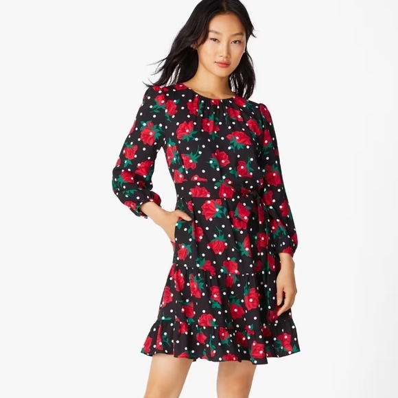 New Kate Spade Roes Dot Toss Shift Dress Size S - Picture 3 of 13